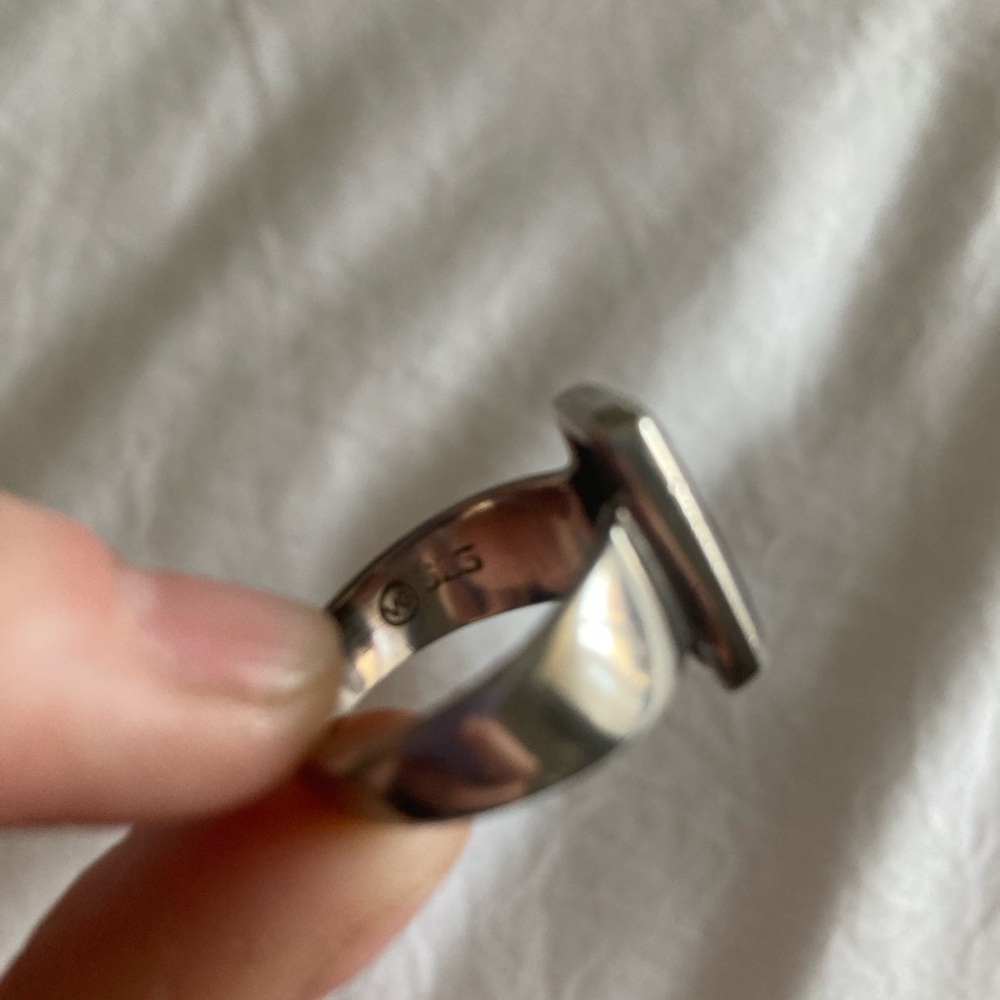 Silver Ring with Blue Stone - Picture 4 of 4